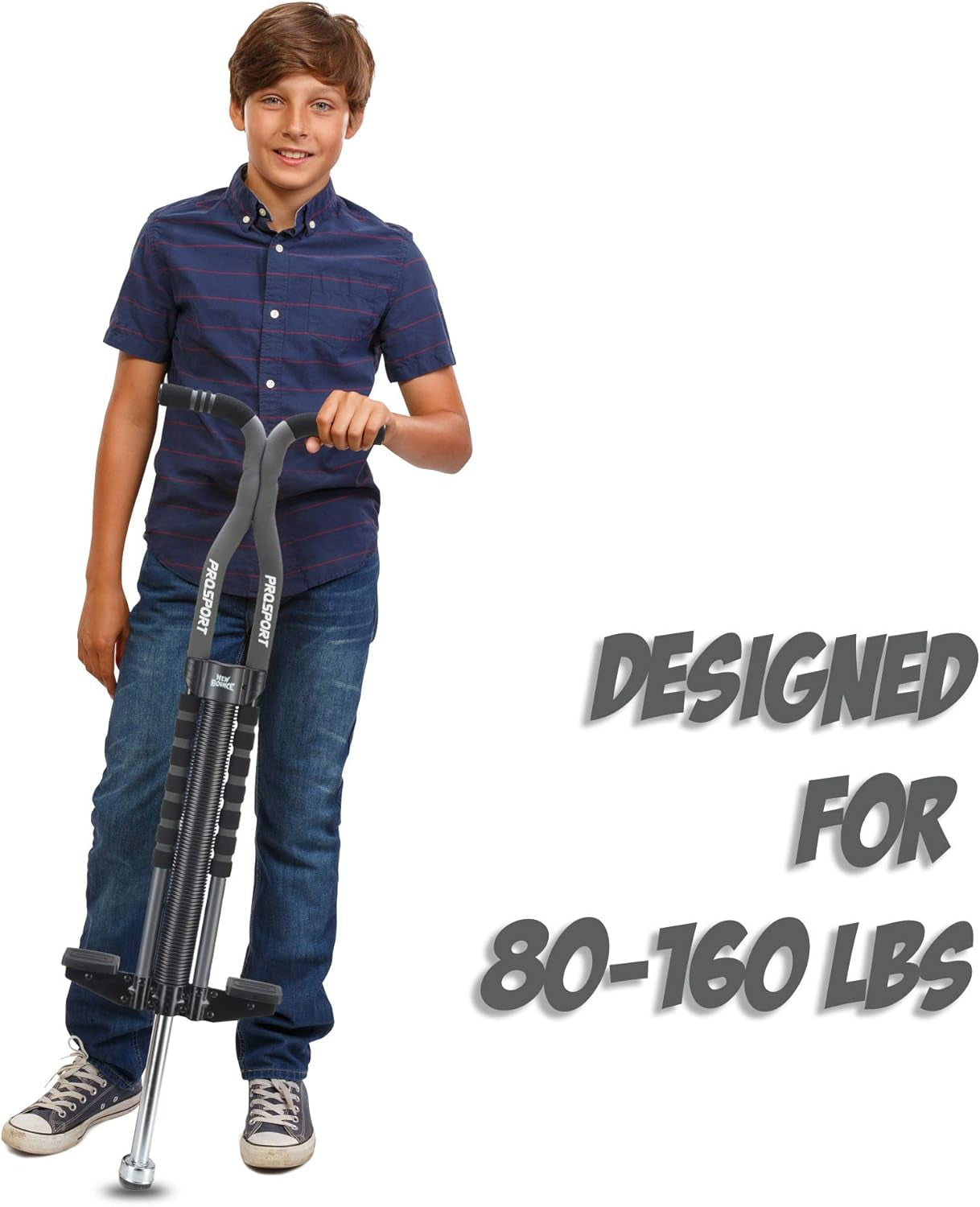 Pogo Stick for Kids - Pogo Sticks for Ages 9 and Up, 80 to 160 Lbs - Pro Sport Edition, Quality, Easy Grip, Pogostick for Hours of Wholesome Fun