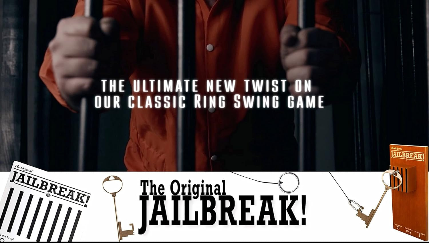 Jail Break Key Swing DIY Kit Stainless Steel Hardware and Nylon String Ring Toss Game Indoor – Outdoor for Endless Hours of Fun!
