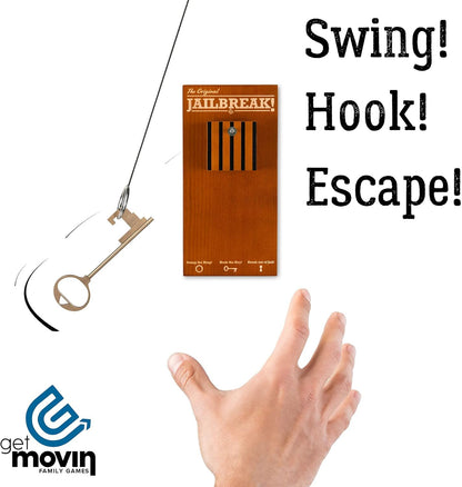 Jail Break Key Swing DIY Kit Stainless Steel Hardware and Nylon String Ring Toss Game Indoor – Outdoor for Endless Hours of Fun!