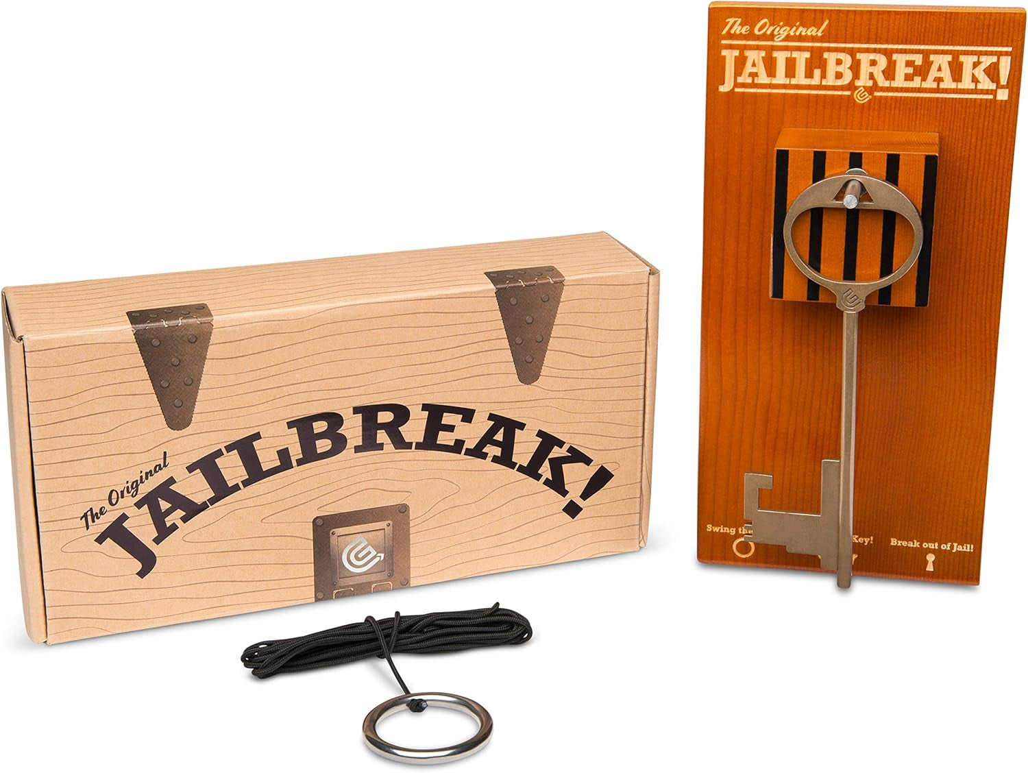 Jail Break Key Swing DIY Kit Stainless Steel Hardware and Nylon String Ring Toss Game Indoor – Outdoor for Endless Hours of Fun!