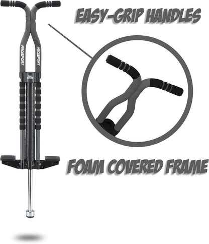 Pogo Stick for Kids - Pogo Sticks for Ages 9 and Up, 80 to 160 Lbs - Pro Sport Edition, Quality, Easy Grip, Pogostick for Hours of Wholesome Fun